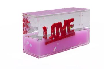 Dekoratif Batmayan Mini Simli Love Yazı Biblosu