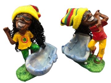 Gözlüklü Şapkalı Bob Marley Tasarımlı Polyester Küllük