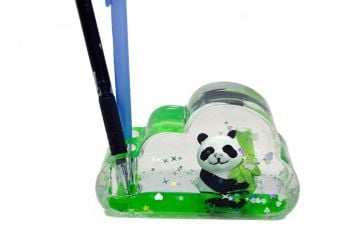 Dekoratif Batmayan Bulut Tasarımlı Panda Kalemlik Biblosu