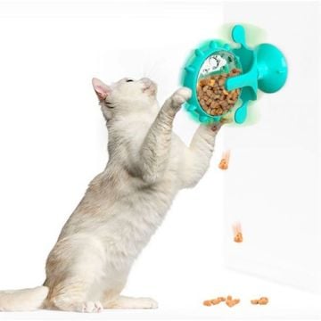 Eğlenceli Vantuzlu Zilli Değirmenli Eğitici Kedi Oyuncağı