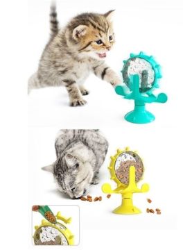 Eğlenceli Vantuzlu Zilli Değirmenli Eğitici Kedi Oyuncağı