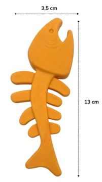 Balık İskelet Şekilli Plastik Renkli Kedi Oyuncağı