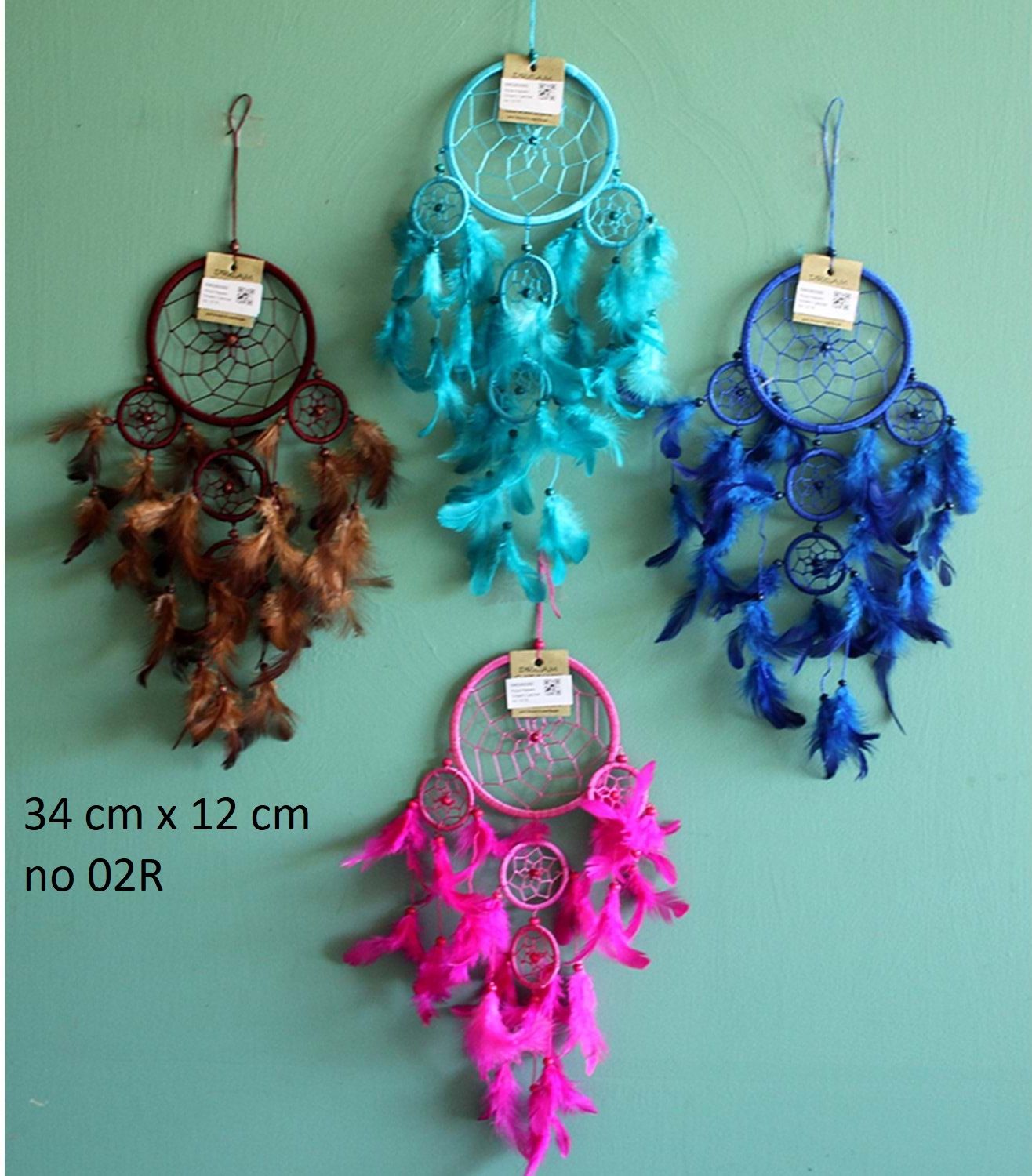 5 Halkalı Tüylü Rüya Düş Kapanı Dream Catcher