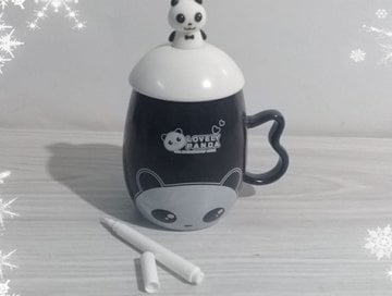 Panda Tasarım Kendi Notunu Yaz Kaşıklı Kupa Bardak