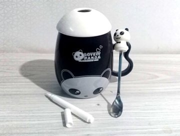 Panda Tasarım Kendi Notunu Yaz Kaşıklı Kupa Bardak