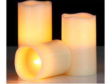 Hareketli Led Işıklı Mum Seti Kokusuz Alevli Mum (3 Adet)