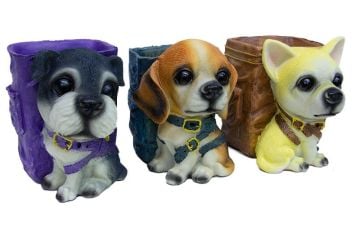Dekoratif Sevimli Çantalı Köpek Kalemlik