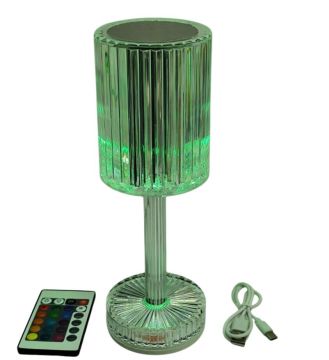 Dokunmatik Kumandalı Usb Şarjlı Led Silindir Masa Lambası