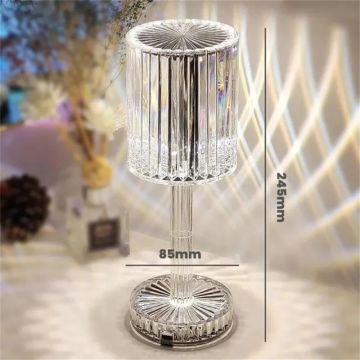 Dokunmatik Kumandalı Usb Şarjlı Led Silindir Masa Lambası