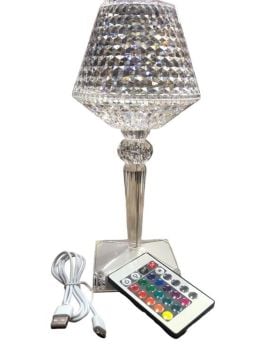 Dokunmatik Kumandalı Usb Şarjlı Led Altlıklı Masa Lambası