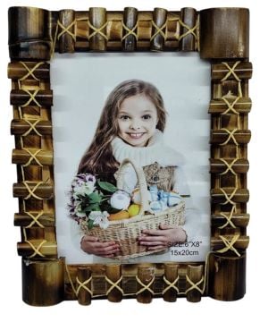 Dekoratif Bambu Ahşap Fotoğraf Çerçevesi (15 cm x 20 cm)