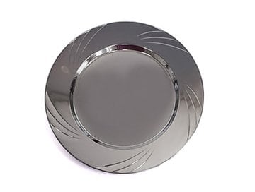 Metal Görünümlü Plastik Tabak (6 Adet)