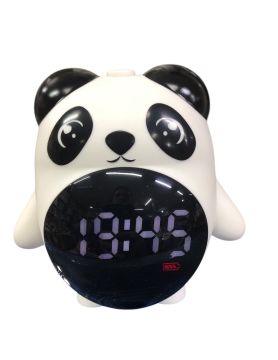 Dijital Usb Şarjlı Panda Tasarımlı Çalar Masa Saati