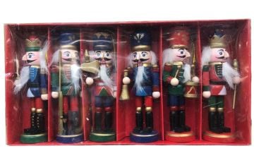 Dekoratif Renkli Fındıkkıran Kurşun Asker Biblosu 13cm (6 adet)