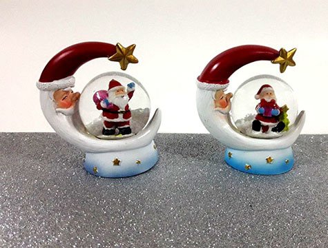 Ay Dede Tasarımlı Noel Baba Cam Kar Küresi