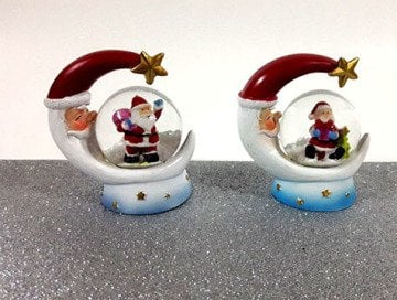 Ay Dede Tasarımlı Noel Baba Cam Kar Küresi