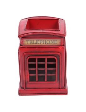 Dekoratif Metal Londra Telefon Kulübesi Kalemlik