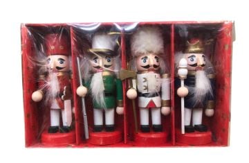 Dekoratif Fındıkkıran Kurşun Asker Biblosu Renkli 10cm (4 adet)