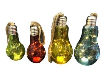Dekoratif Renkli Ampul Şeklinde LED Lamba