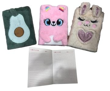 Sevimli Yüz Karakterli Peluş Defter
