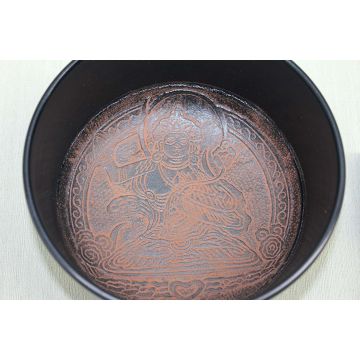 Siyah Metal Tibet Kase Meditasyon Çanı (18 cm)