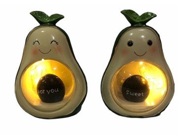 Polyester Avakado Tasarımlı Led Işıklı Biblo