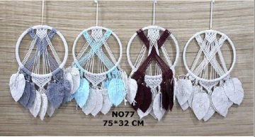 Yaprak Şeklinde Rüya Düş Kapanı Dream Catcher (75 cm x 32 cm)
