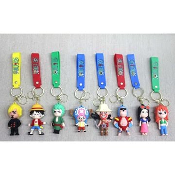 One Piece Silikon Anahtarlık Çanta Süsü (12 Adet)