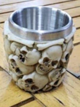 3 Boyutlu Kuru Kafalar Tasarımlı Shot Bardak