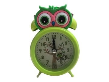 Dekoratif Mini Baykuş Tasarımlı Alarmlı Masa Saati
