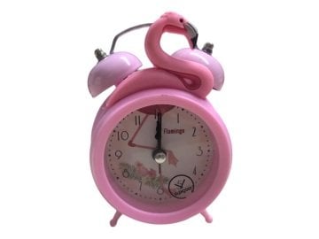 Dekoratif Mini Flamingo Tasarımlı Alarmlı Masa Saati