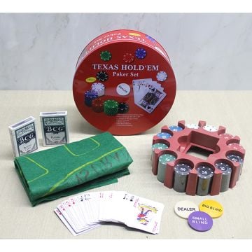 240 Chip Metal Kutulu Texas Hold'em Poker Oyun Seti