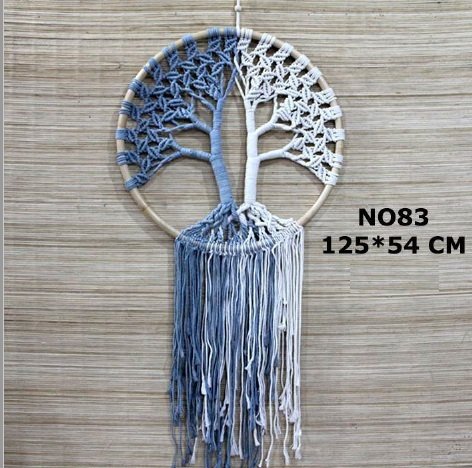 2'li Hayat Ağacı İpli Rüya Düş Kapanı Dream Catcher (125 cm x 54 cm)