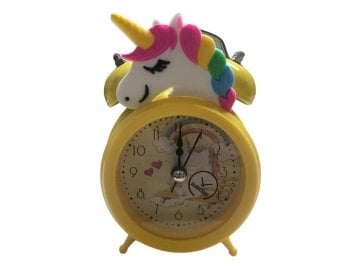 Dekoratif Mini Unicorn Tasarımlı Alarmlı Masa Saati