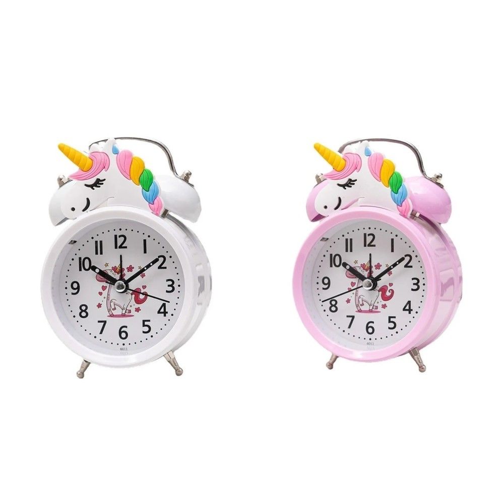 Dekoratif Mini Unicorn Tasarımlı Alarmlı Masa Saati