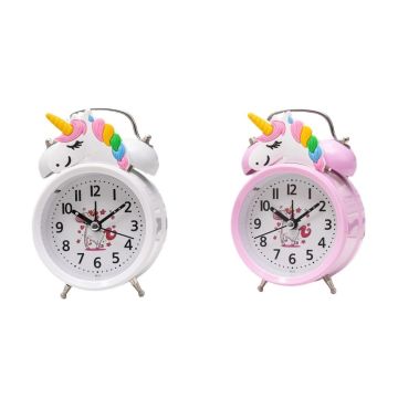 Dekoratif Mini Unicorn Tasarımlı Alarmlı Masa Saati