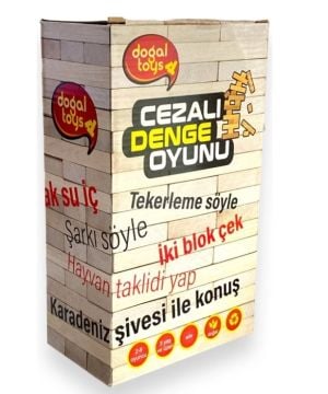54 Parça Ahşap Cezalı Denge Oyunu