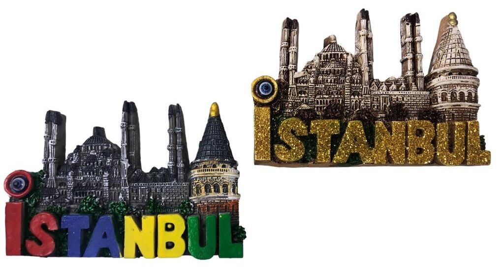İstanbul Cami Manzara Tasarımlı Polyester Magnet (12 Adet)