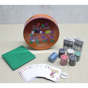 120 Chip Professional Metal Kutulu Poker Oyun Seti