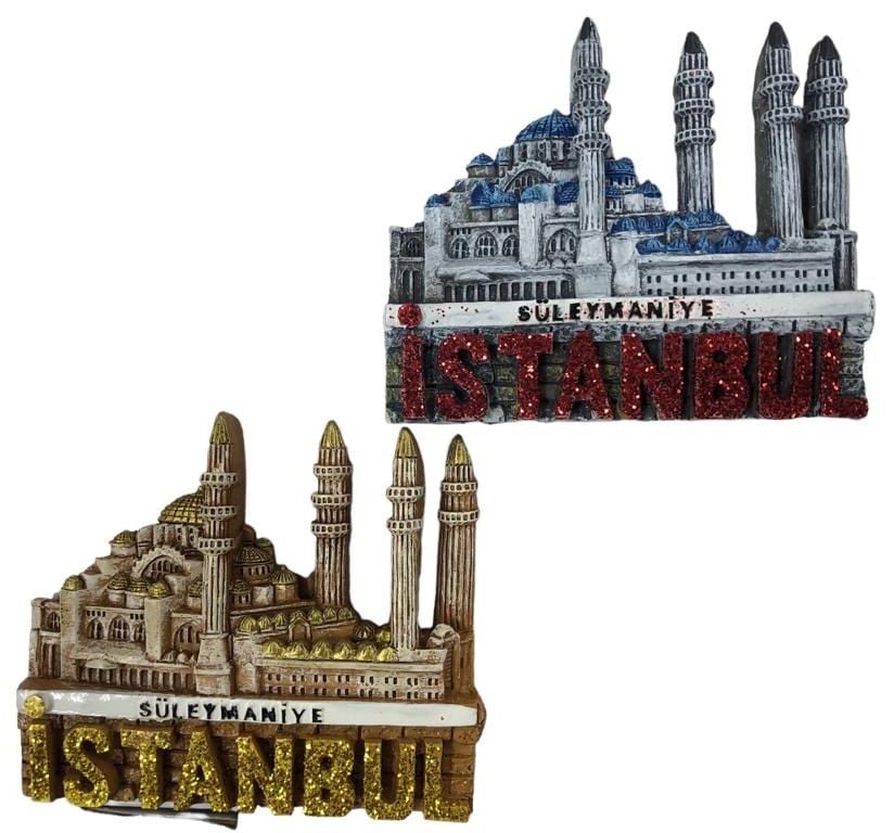 Süleymaniye Cami Tasarımlı Polyester Magnet (12 Adet)