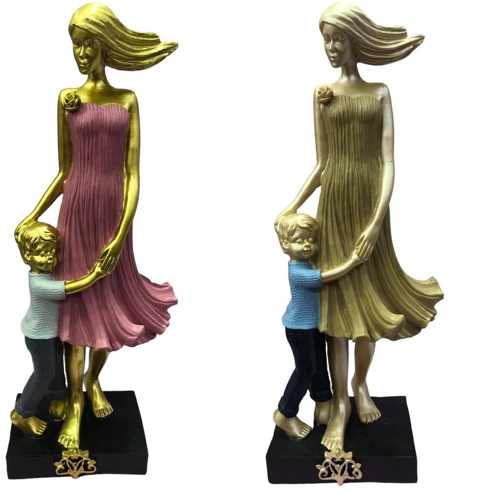 Anne ve Çocuk Polyester Biblo (25 cm)