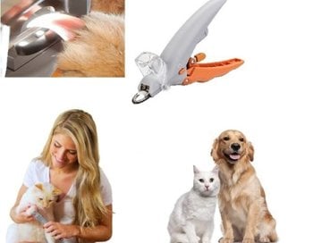 Büyüteçli ve Işıklı Kedi Köpek Evcil Hayvan Tırnak Makası