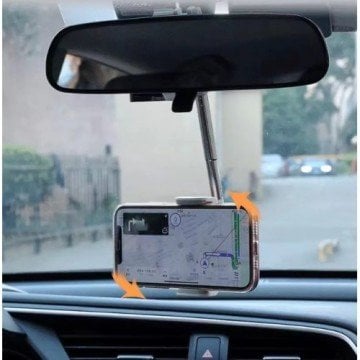 Araç Dikiz Aynasına Uyumlu Akrobat Telefon Tutucu