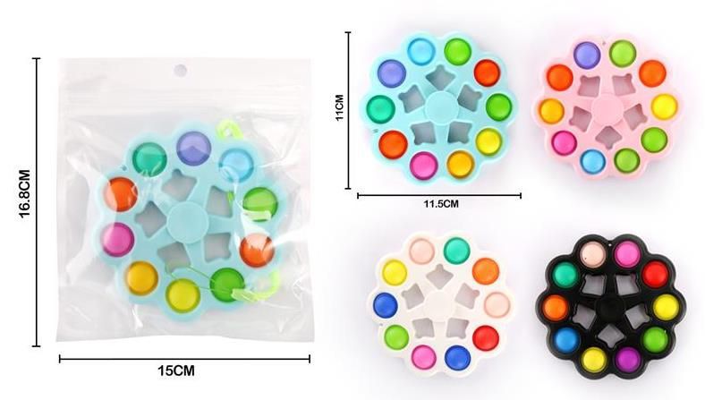 Pop It Push Bubble Fidget Pop 10 Zihinsel Stres Çarkı