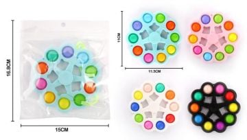 Pop It Push Bubble Fidget Pop 10 Zihinsel Stres Çarkı