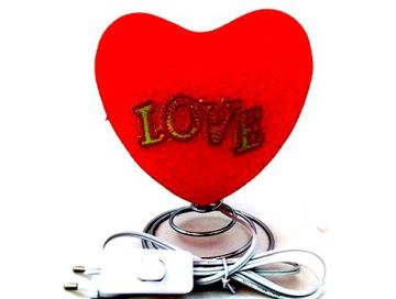 Romantik Kırmızı Işıklı Kalp Love Gece Lambası