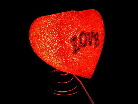 Romantik Kırmızı Işıklı Kalp Love Gece Lambası