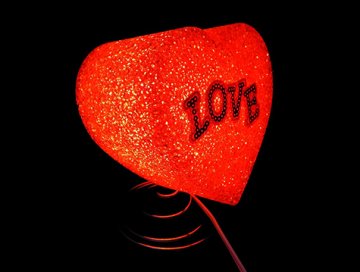 Romantik Kırmızı Işıklı Kalp Love Gece Lambası