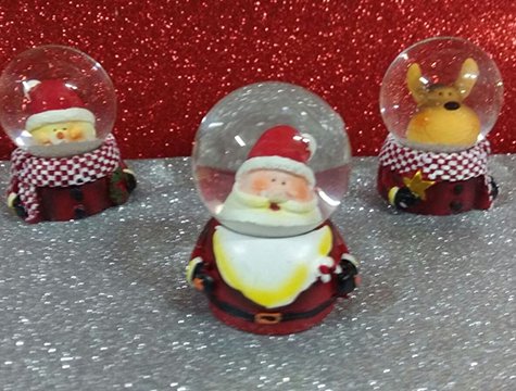 Mini Yılbaşı Kar Küresi (Noel Baba  Karda Adam Geyik)