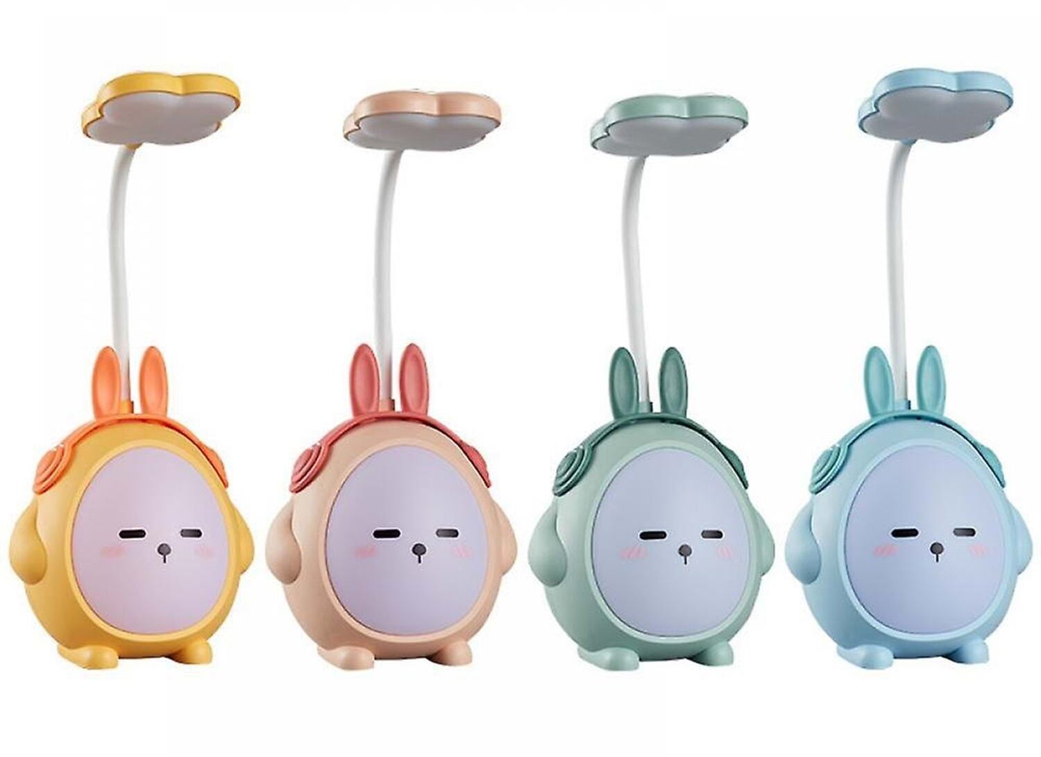 Usb Şarjlı Karışık Tavşan Kulaklı Tasarımlı Masa Lambası